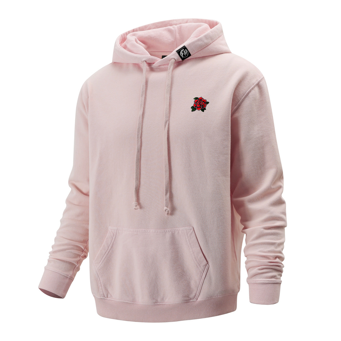 Red Rose Embroidered Hoodie