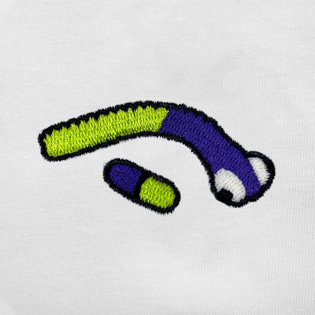 Worm Embroidered Hoodie