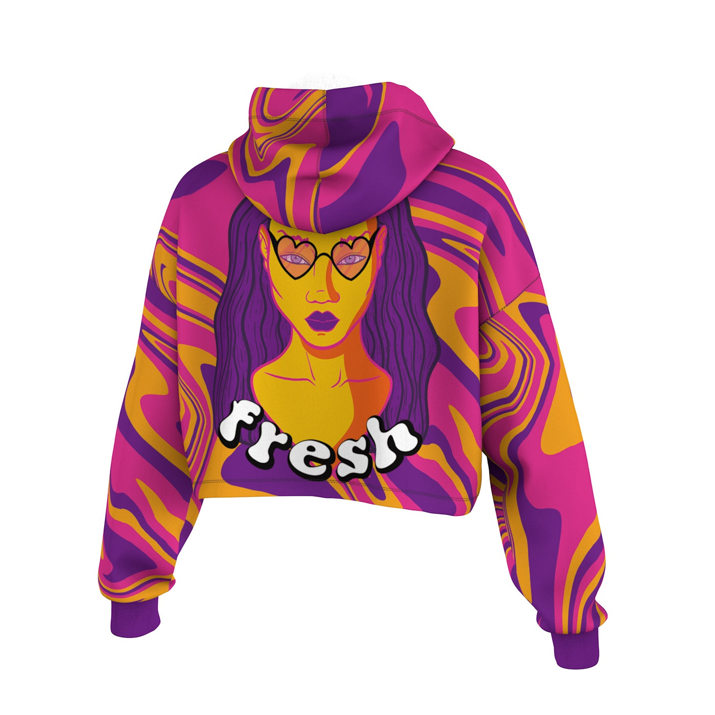 Fresh Queen Cropped Hoodie