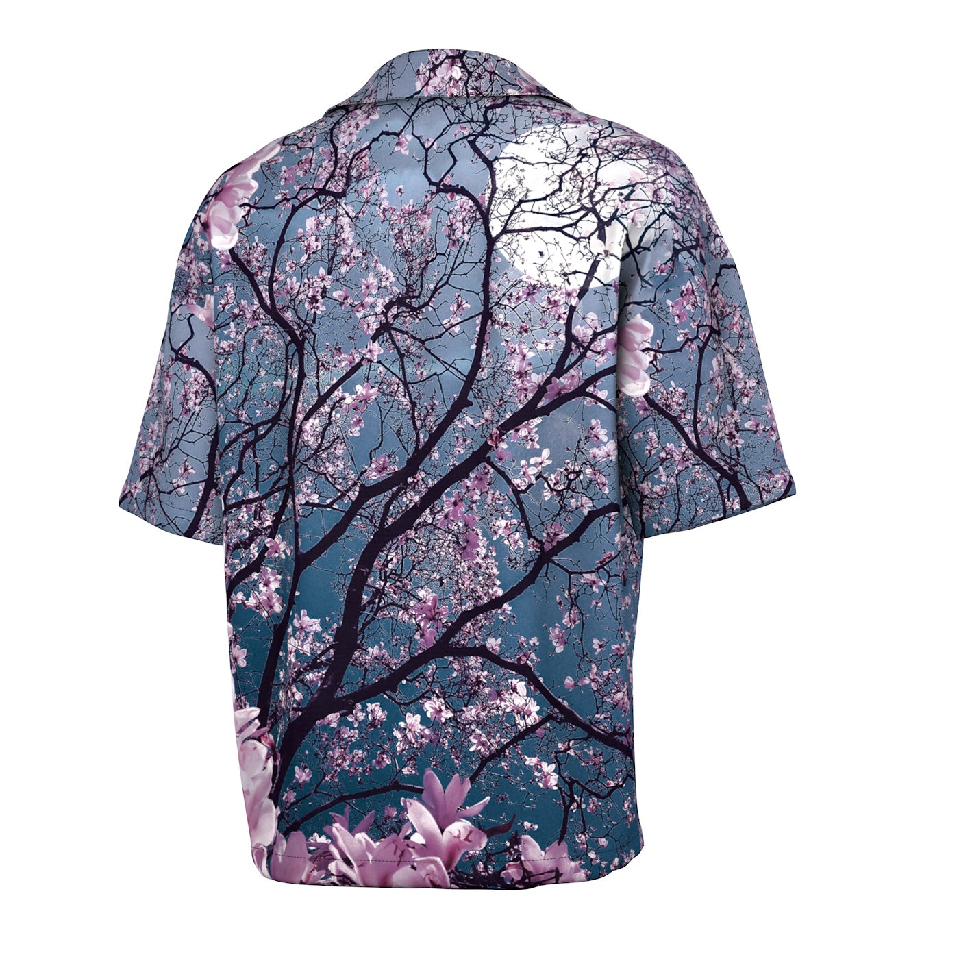 Moonlight Blossom Oversized Button Shirt