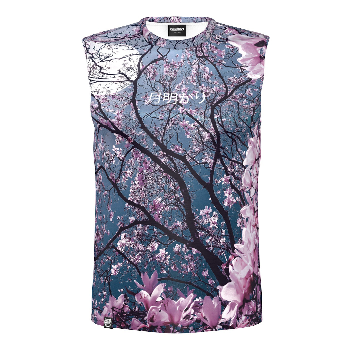 Moonlight Blossom Sleeveless T-Shirt