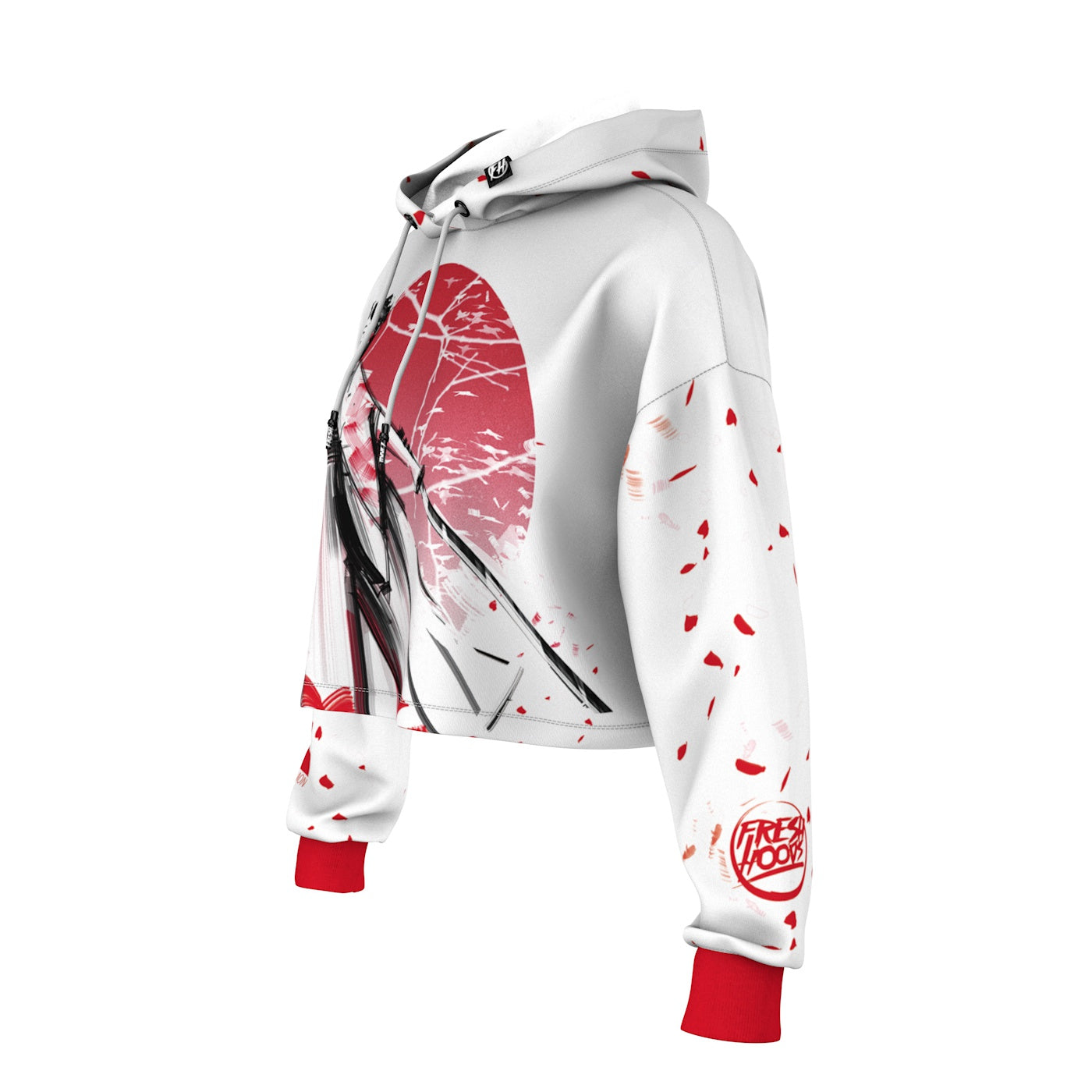 Katana Sakura Cropped Hoodie