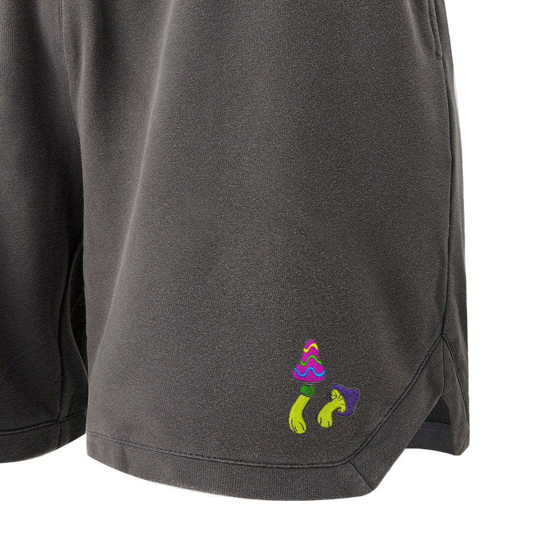Trippy Shrooms Embroidered Shorts