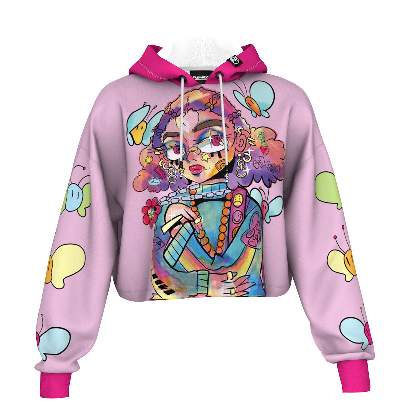 Dazzling Beauty Cropped Hoodie