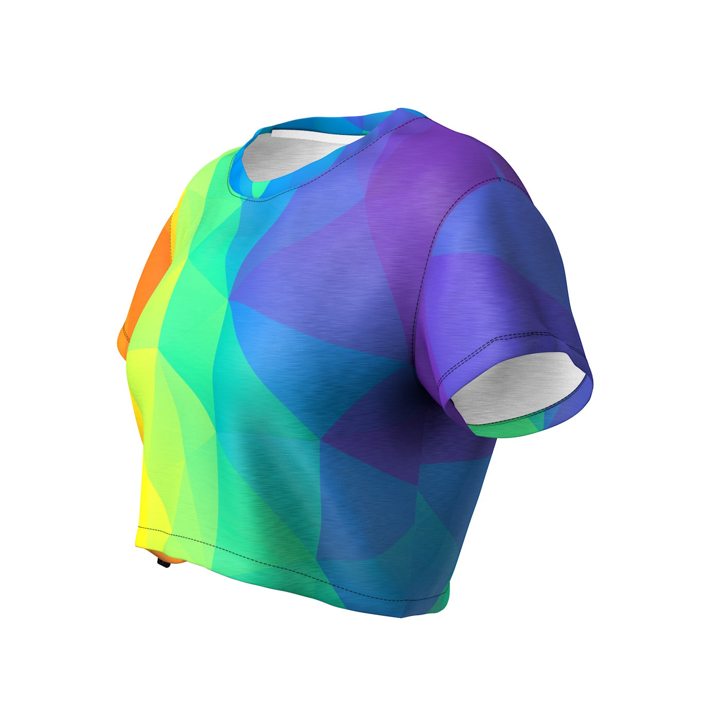 Cubes Rainbow Crop Top