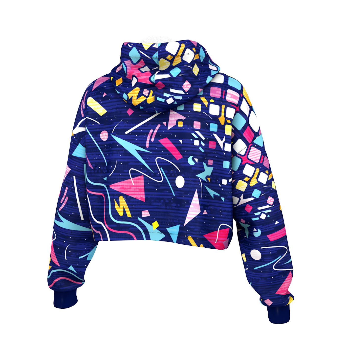 Dizzy Shapes Cropped Hoodie