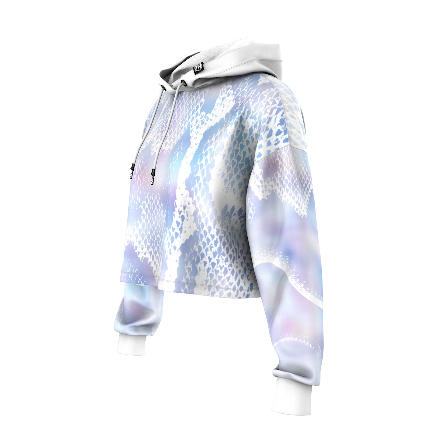 Angelic Snake Cropped Hoodie