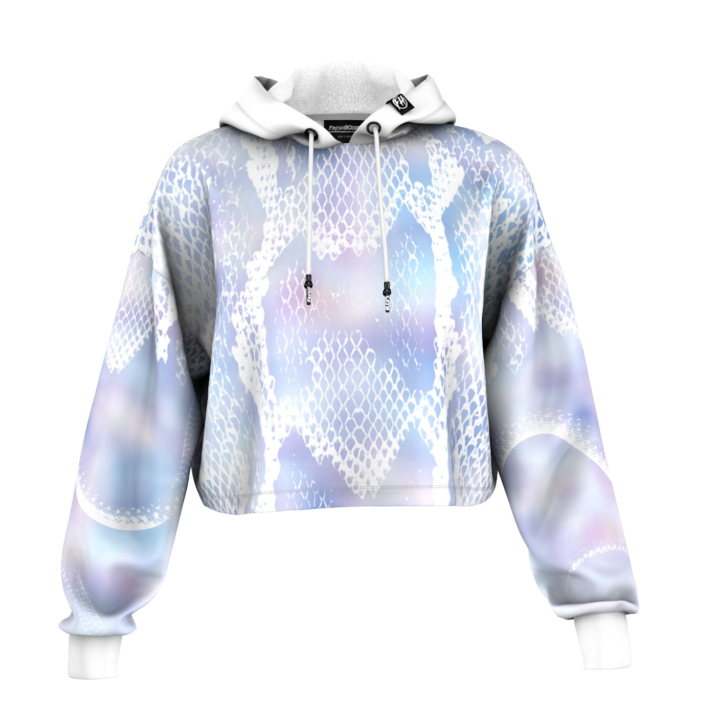 Angelic Snake Cropped Hoodie