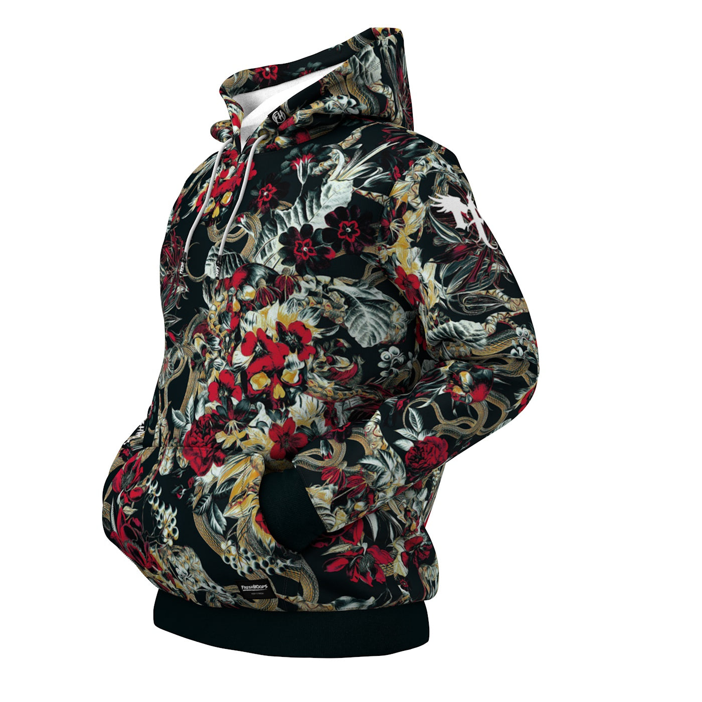 Crimson Bloom Hoodie