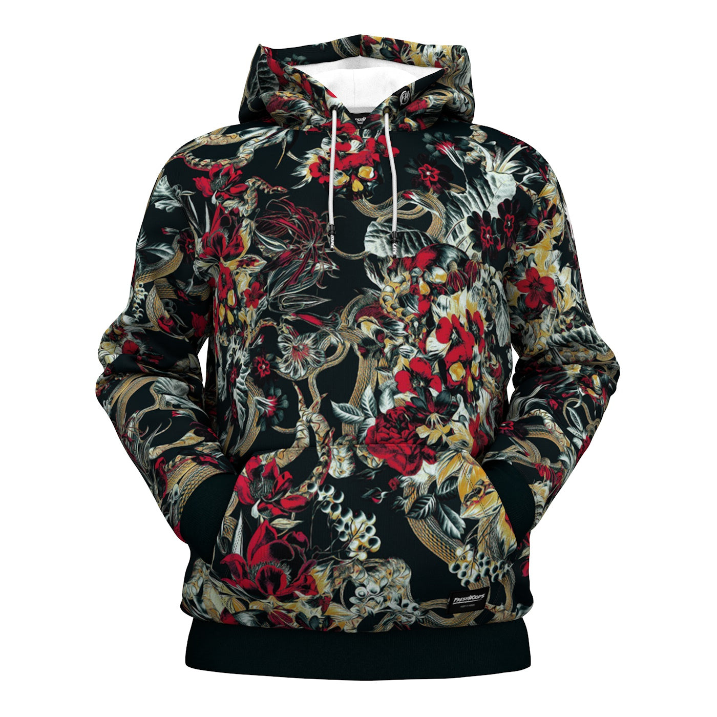 Crimson Bloom Hoodie