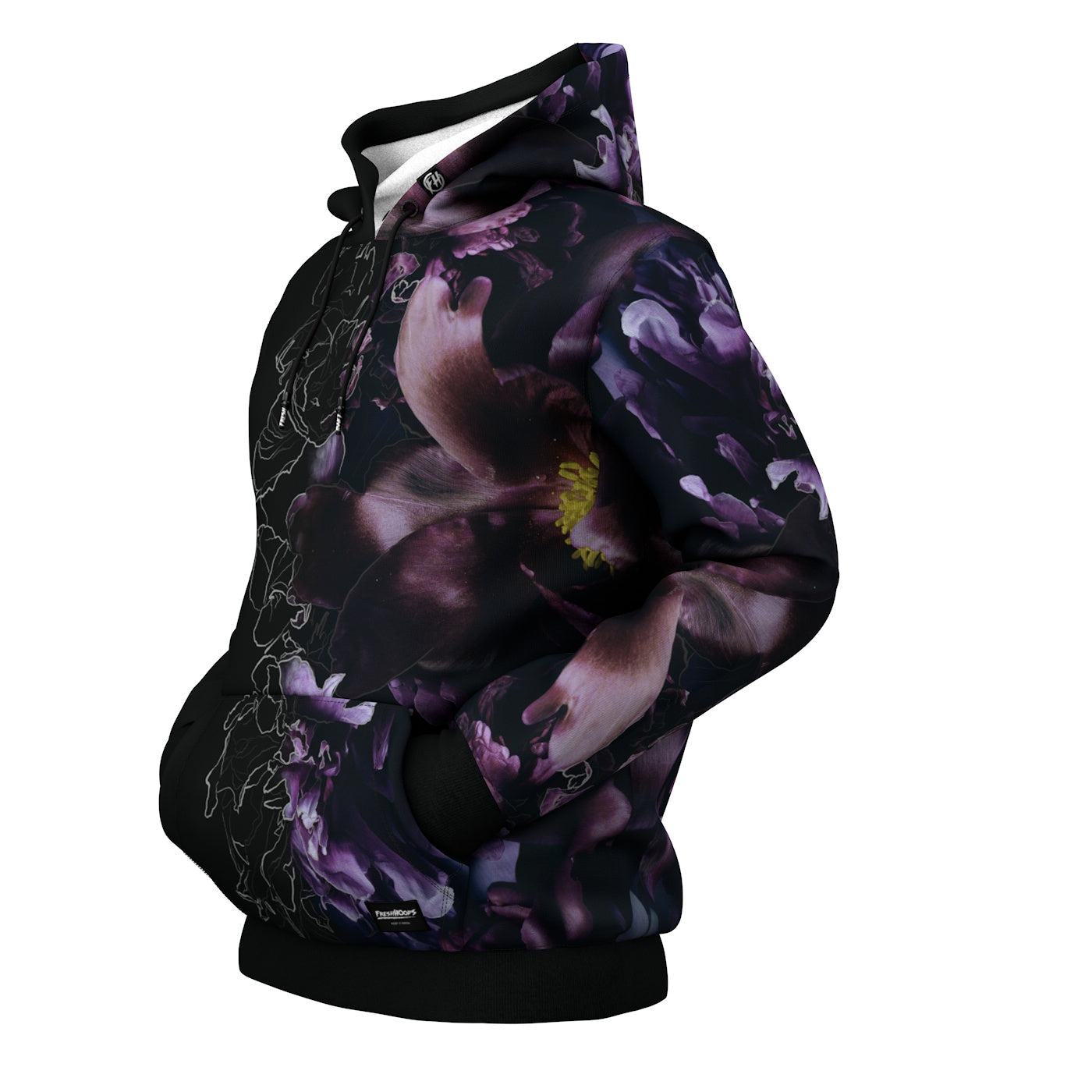 Dark Peony Hoodie