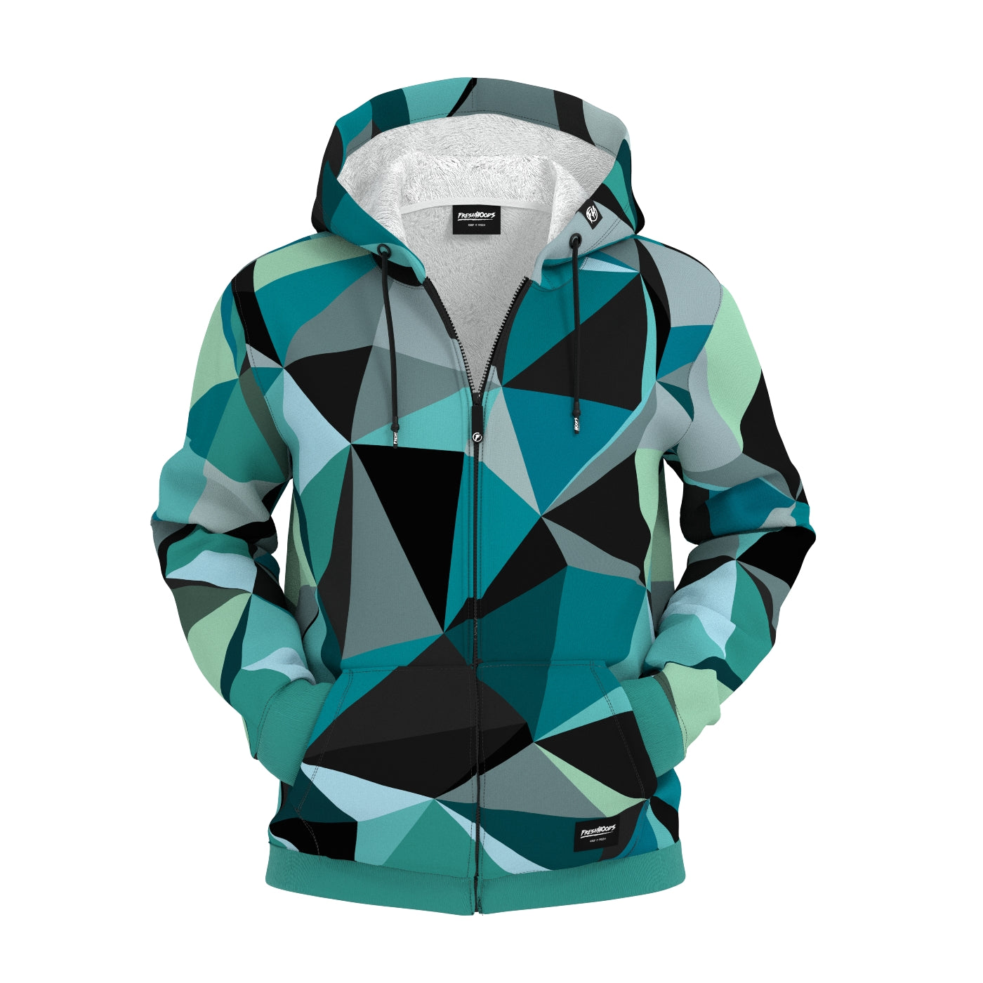 Cubes Forest Zip Up Hoodie