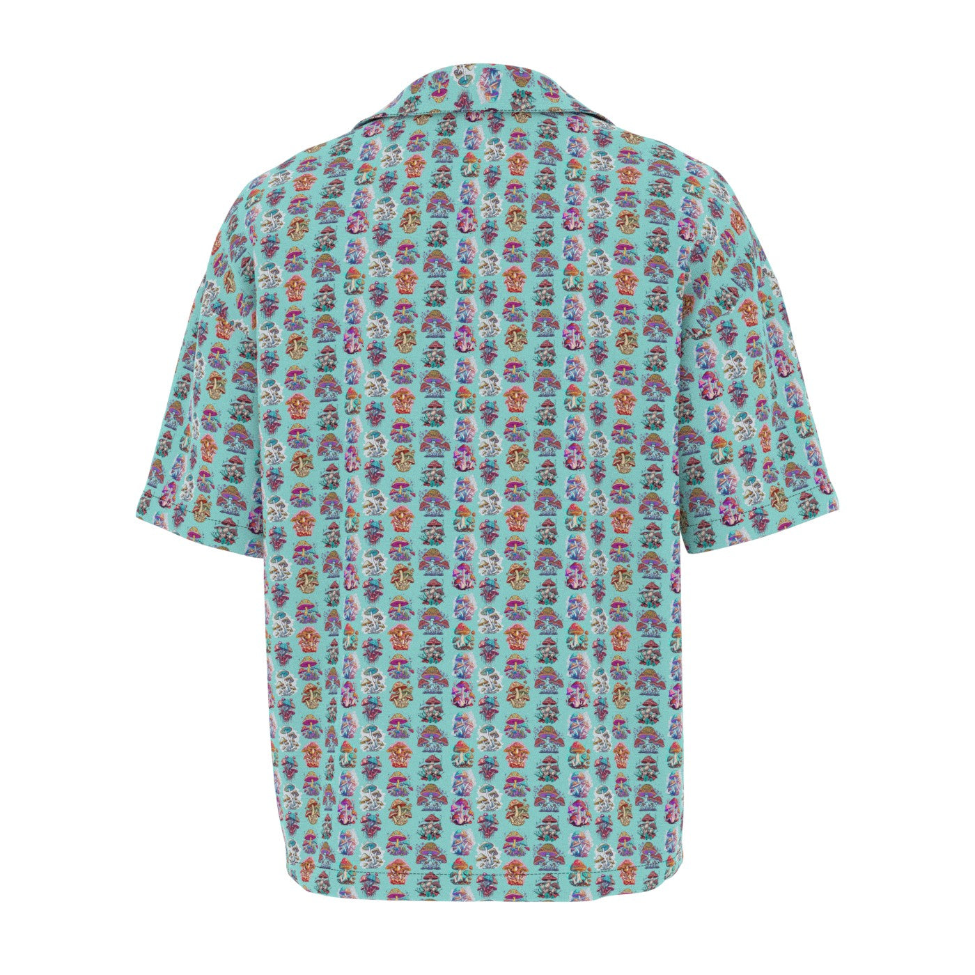 Small Vivid Mushrooms Oversized Button Shirt