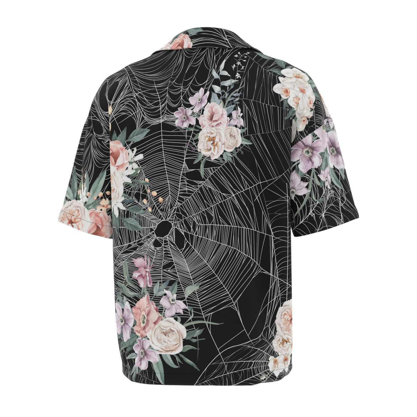 Cobweb Flowers Oversized Button Shirt