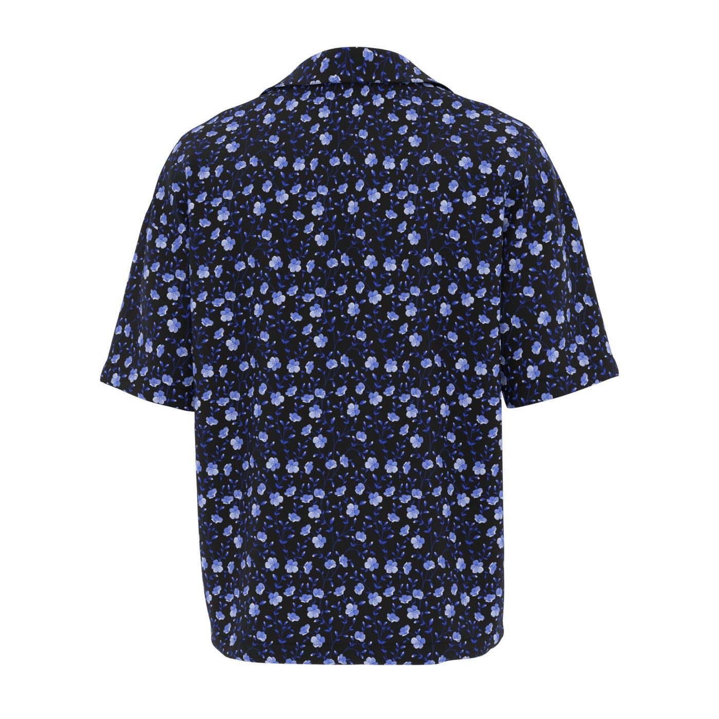 Blue Flowers Oversized Button Shirt