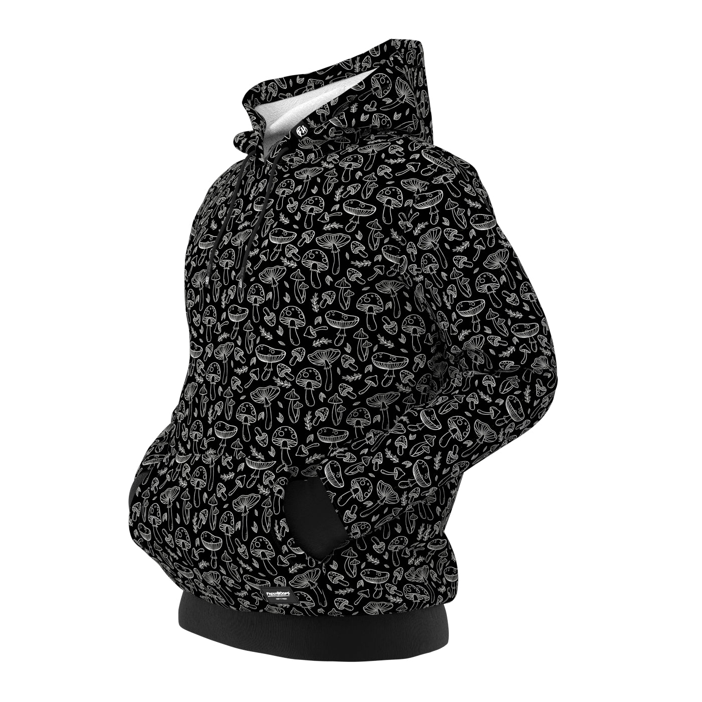 Black 'n' White Mushrooms Hoodie