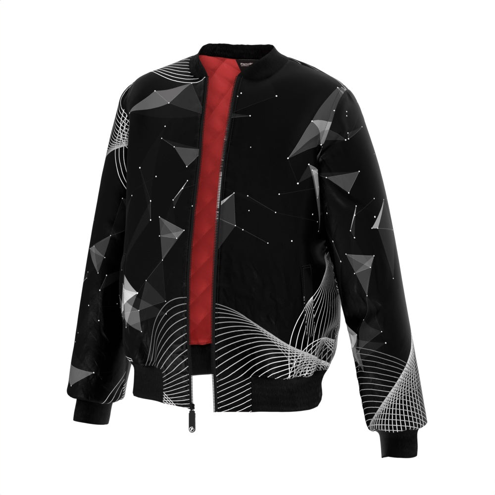Poly Lines Bomber Jacket