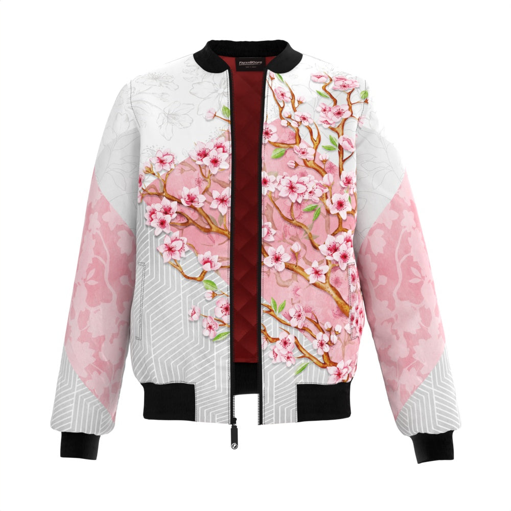 Cherry Chic Bomber Jacket