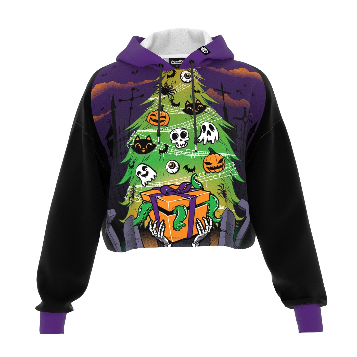 Halloween Is My Xmas Cropped Hoodie