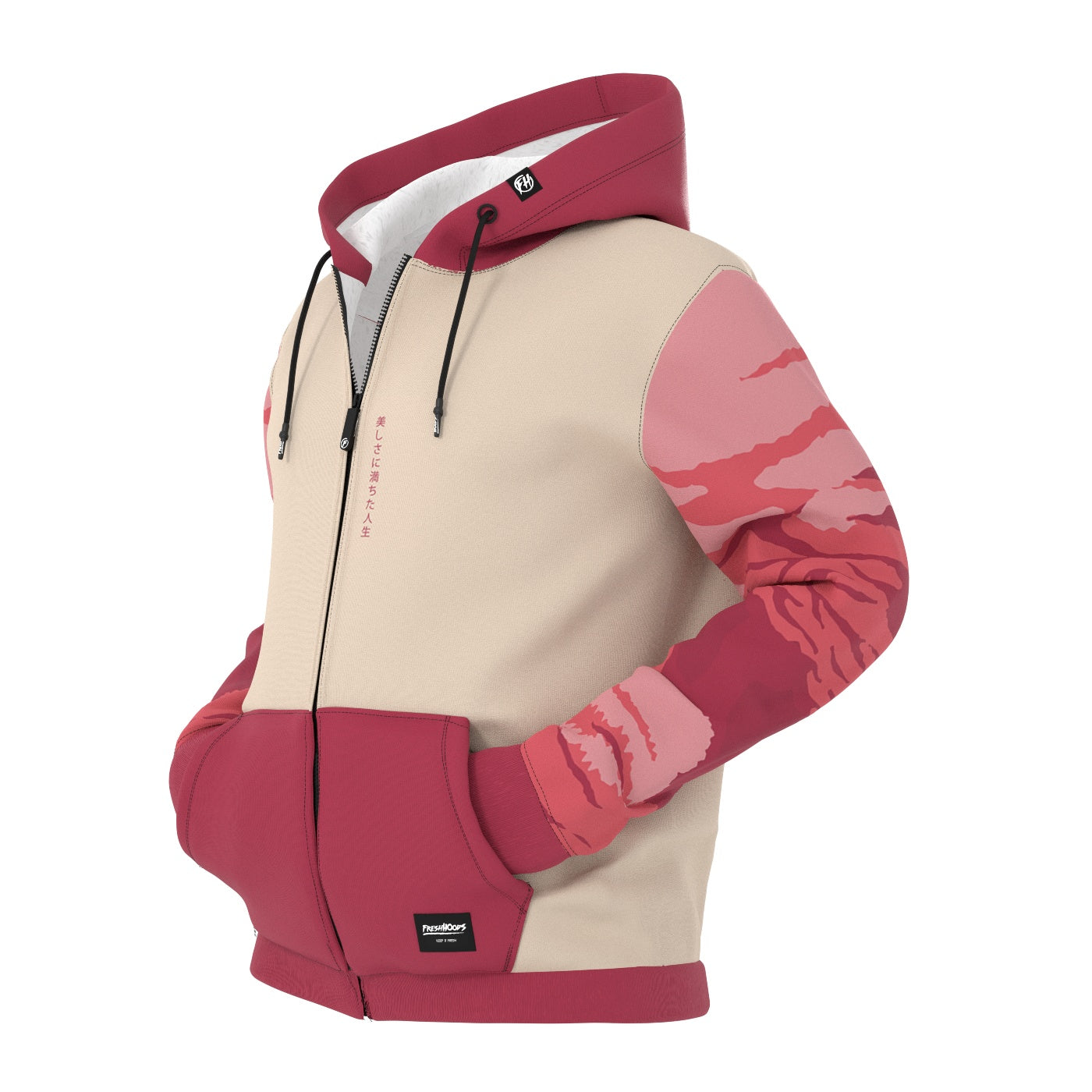 Sakura Blossom Zip Up Hoodie