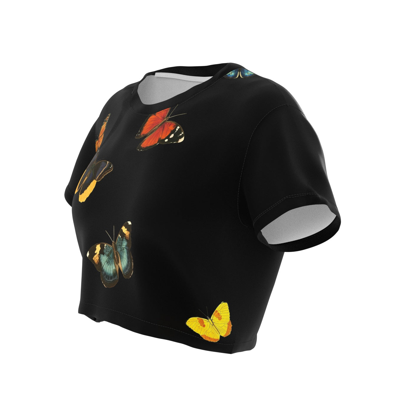 Butterfly Skull Crop Top