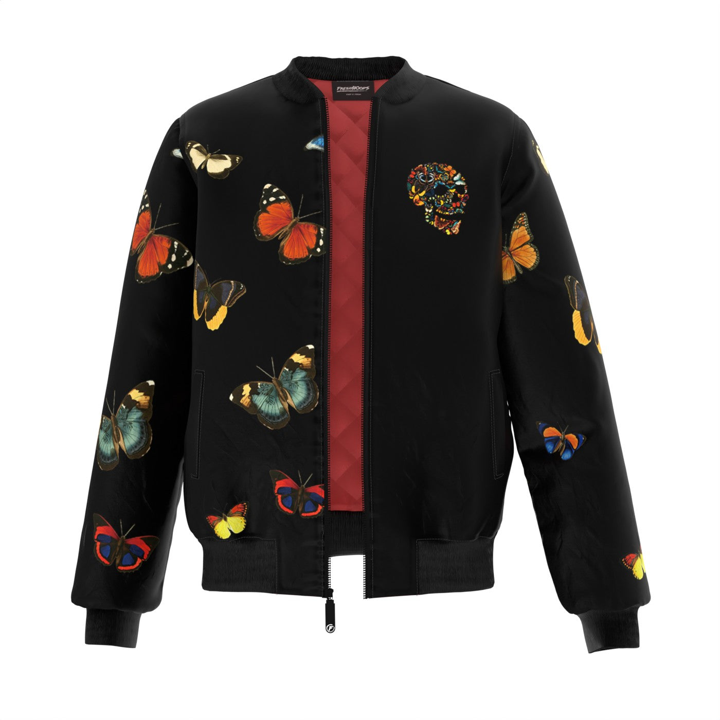 Butterfly Skull Bomber Jacket