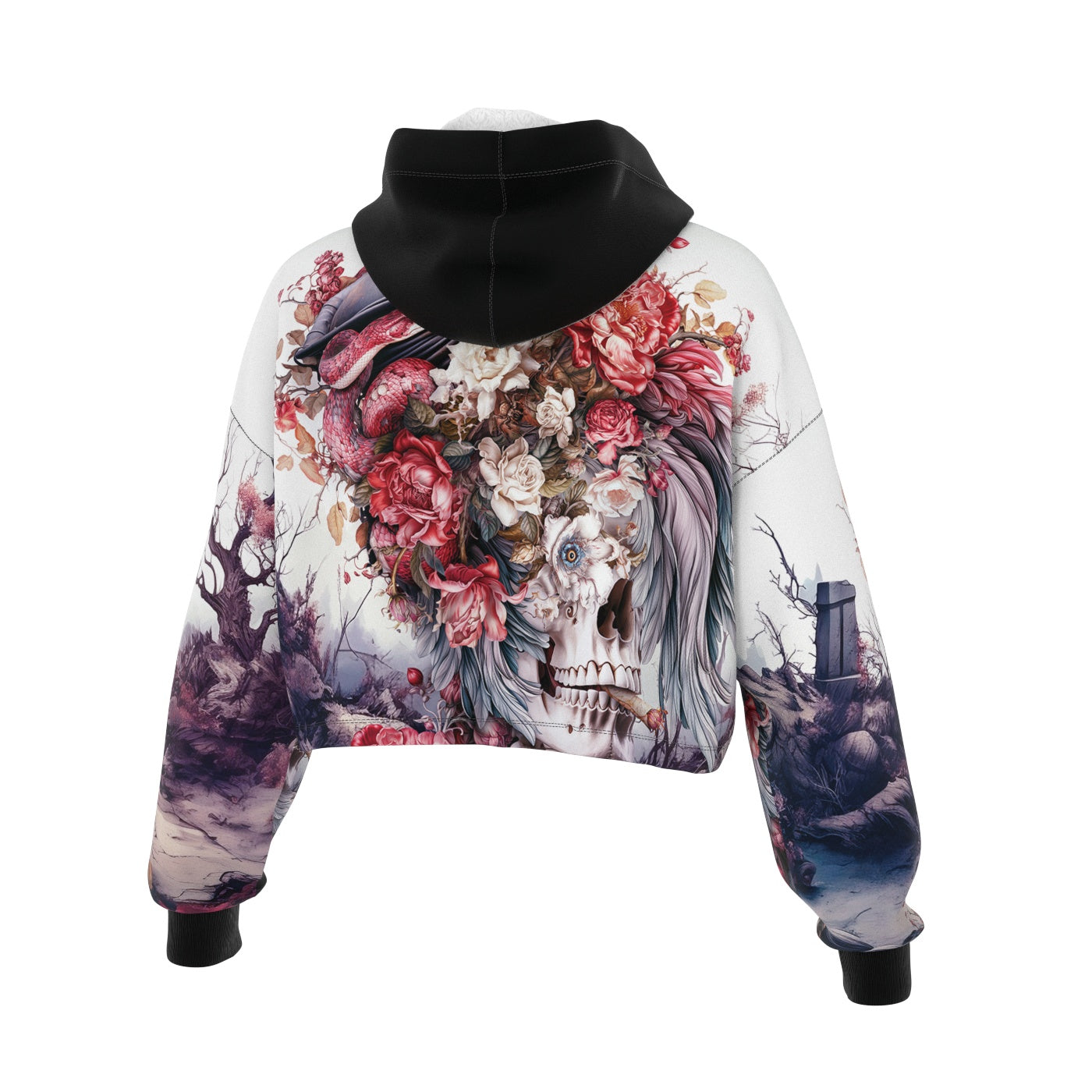 A Surreal Farewell Cropped Hoodie