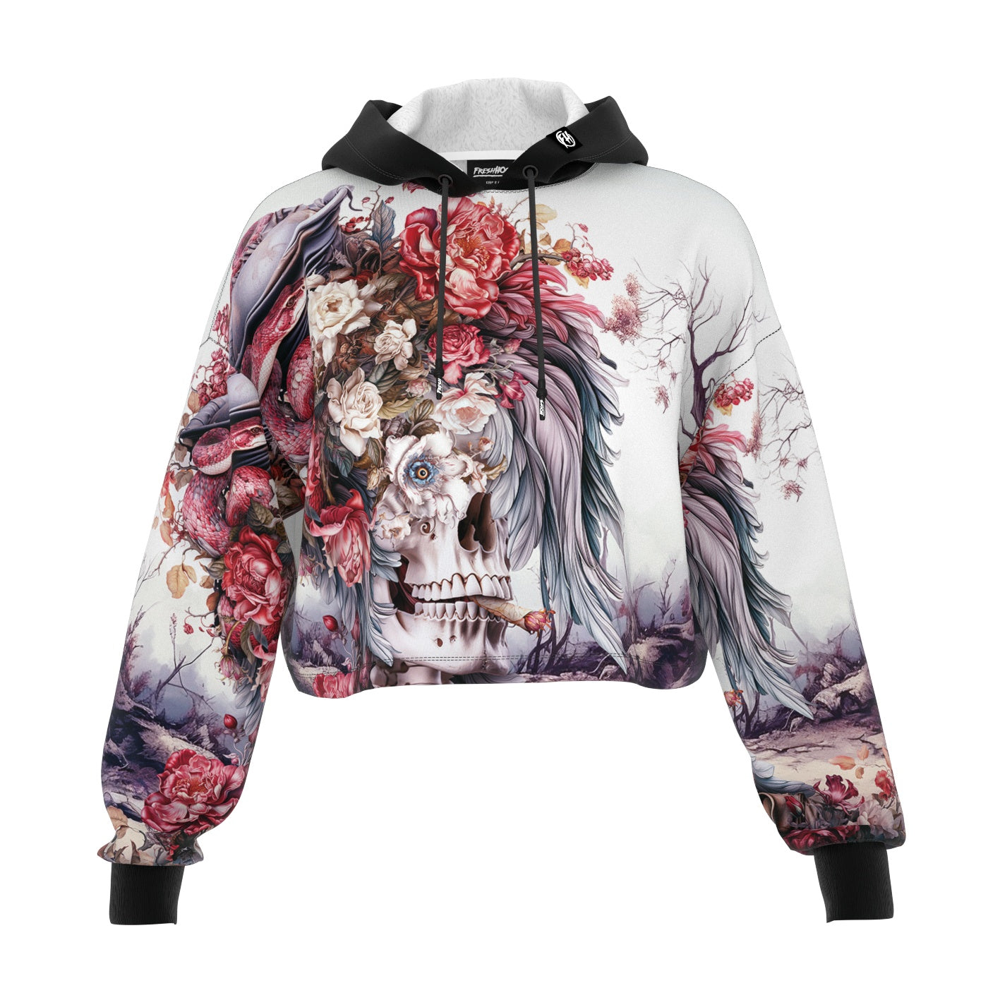 A Surreal Farewell Cropped Hoodie