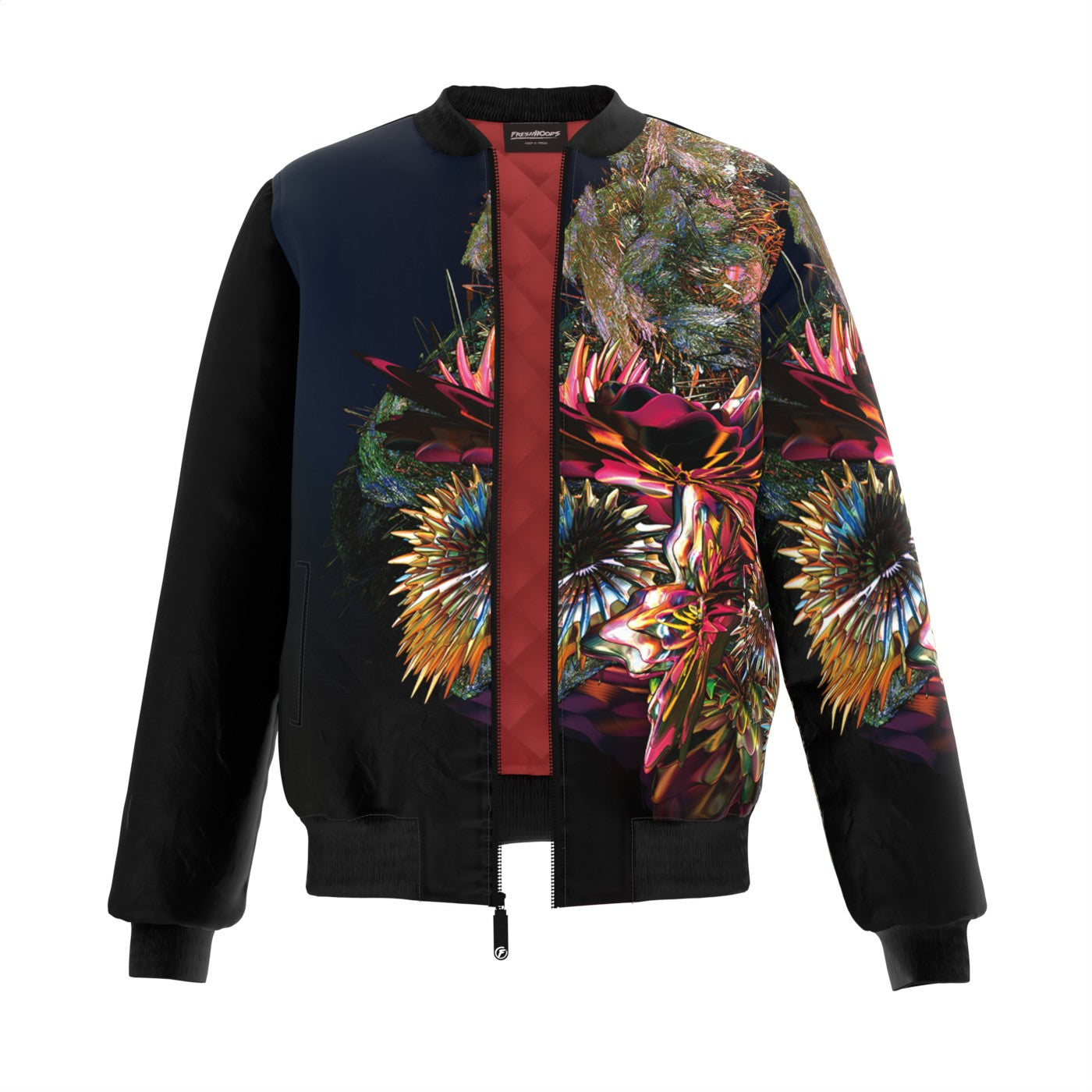 Coral Bouquet Bomber Jacket