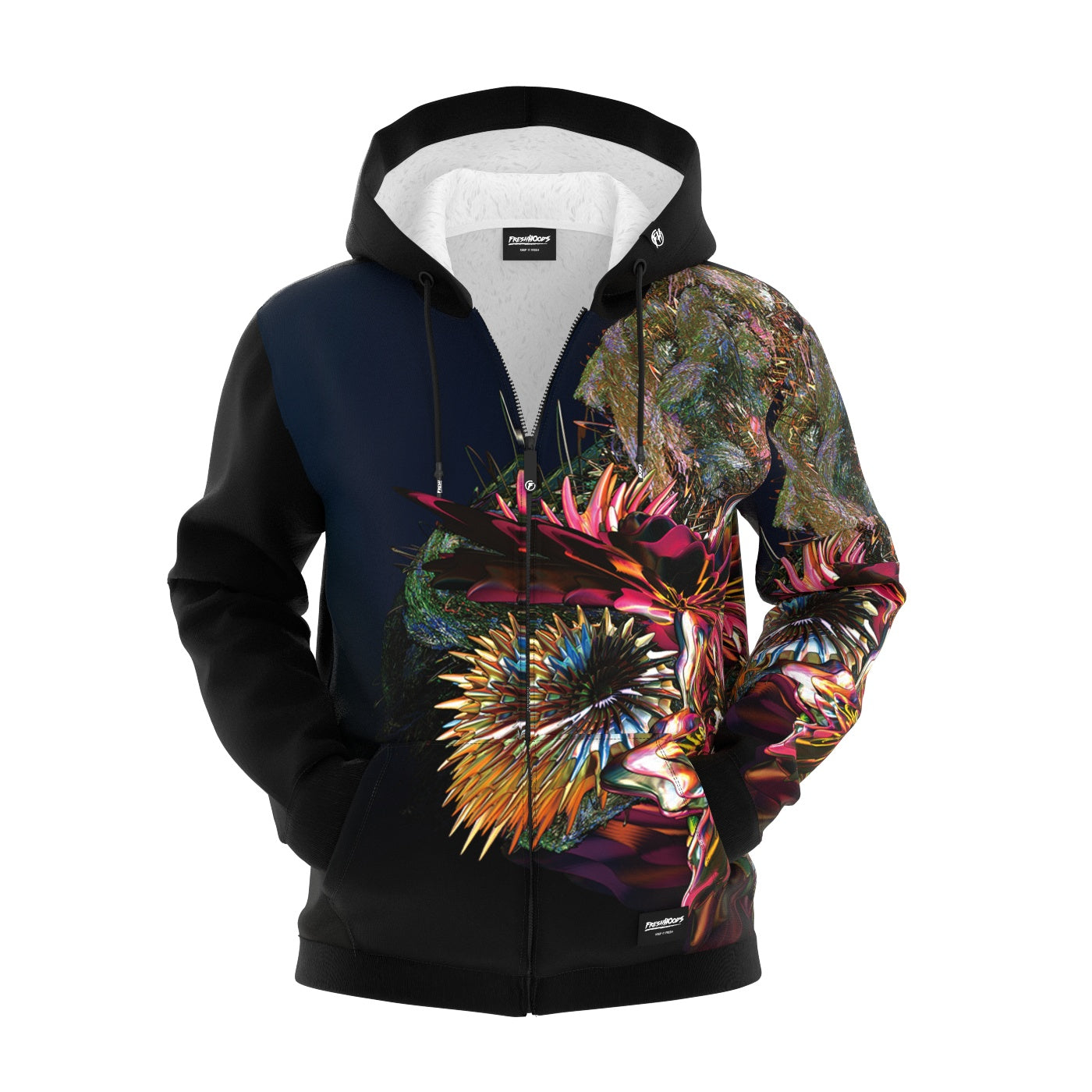 Coral Bouquet Zip Up Hoodie