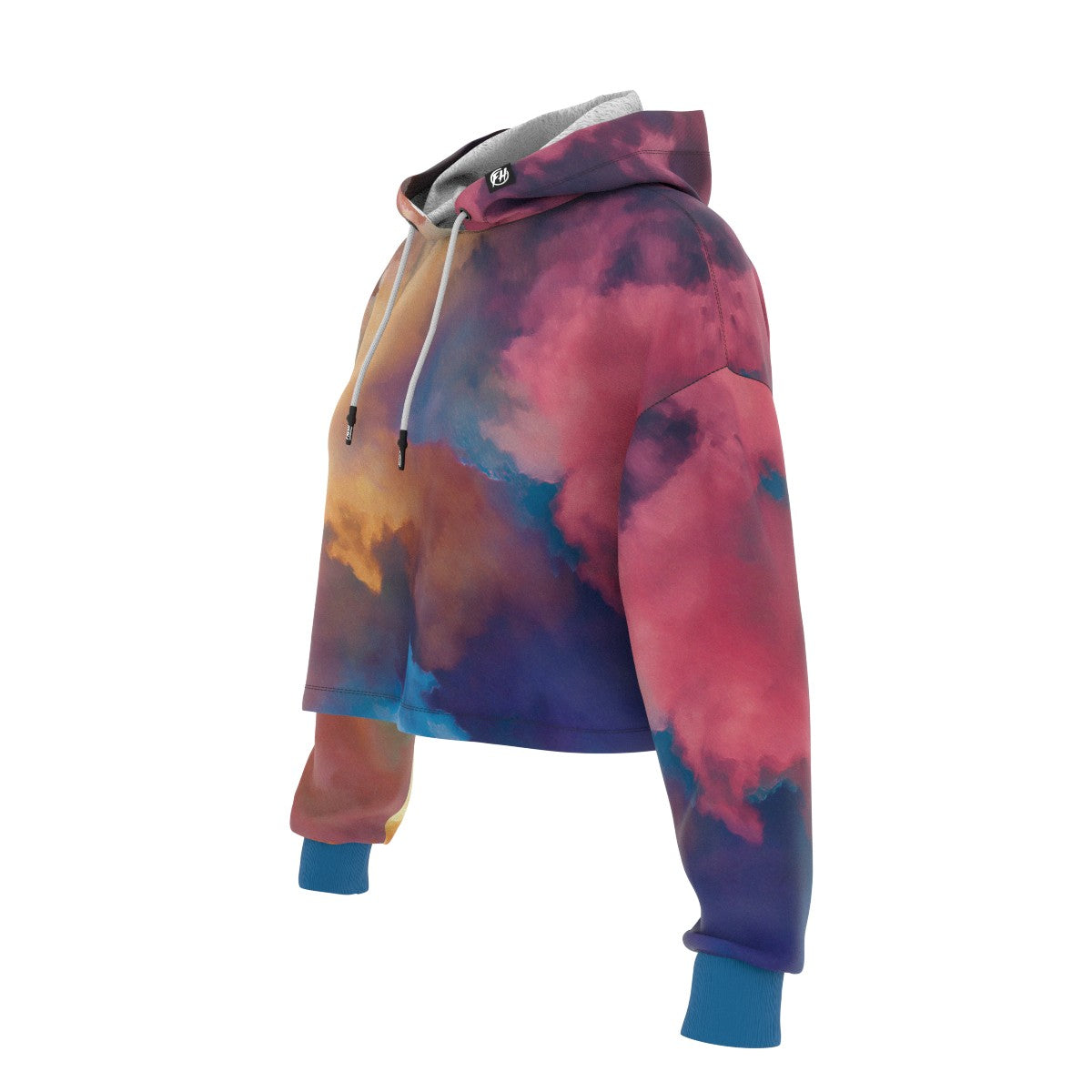 Abstract Cropped Hoodie