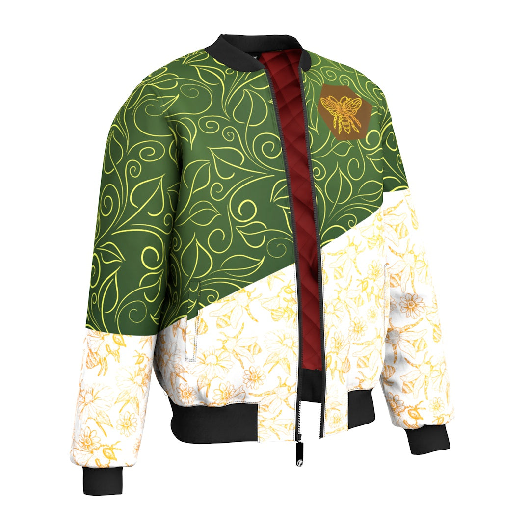 Floral Bee Bomber Jacket