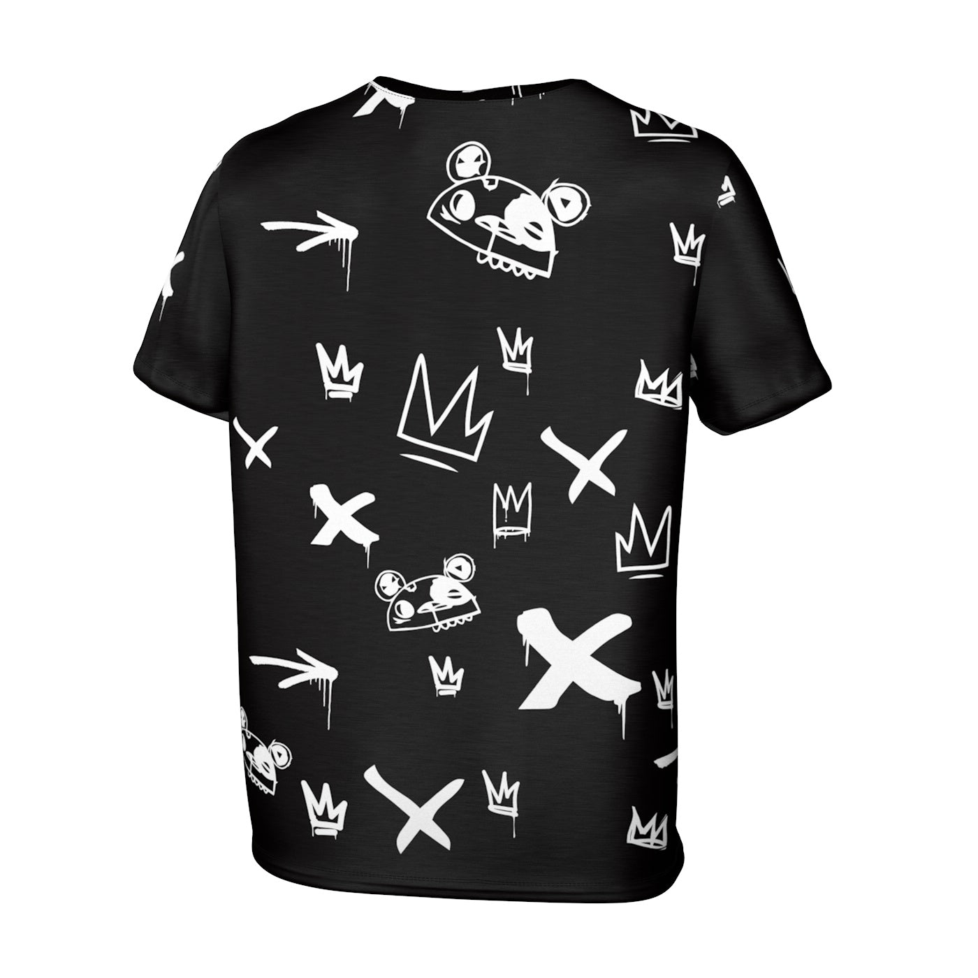 Kings Pattern Black T-Shirt