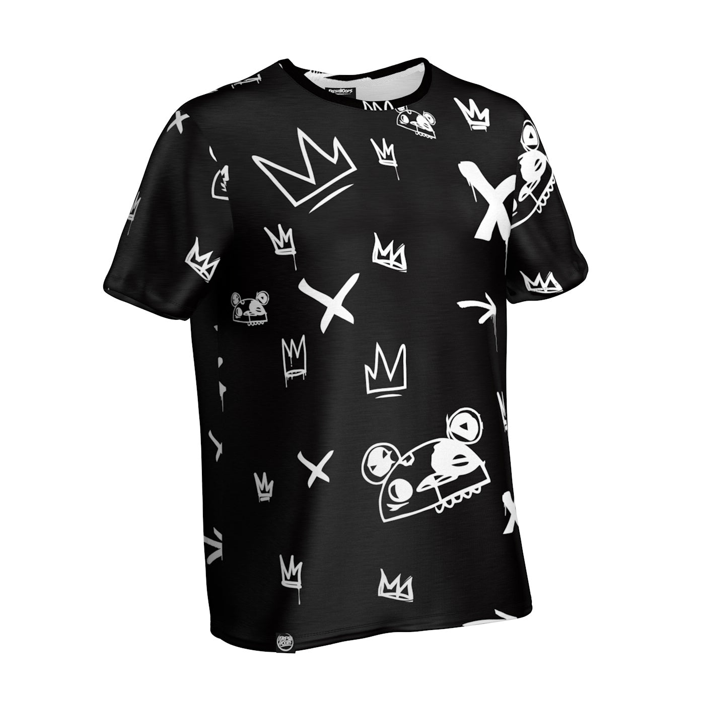 Kings Pattern Black T-Shirt