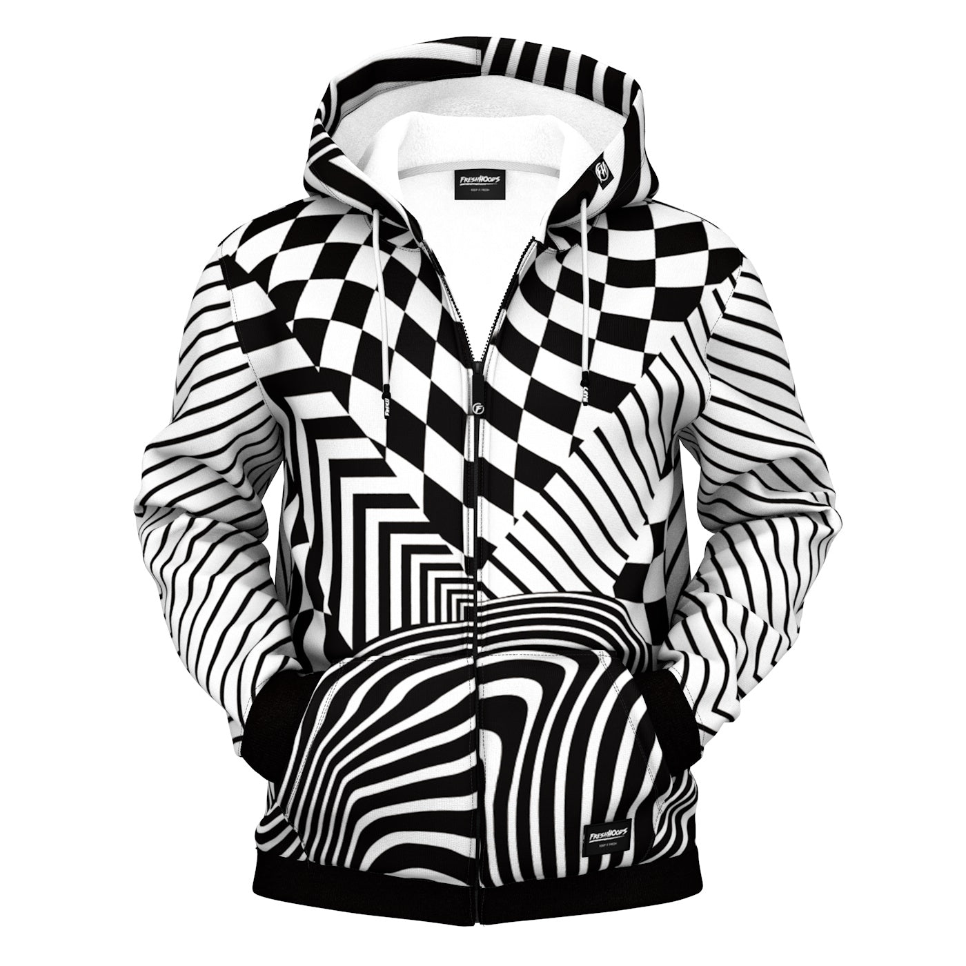 Stripes Zip Up Hoodie