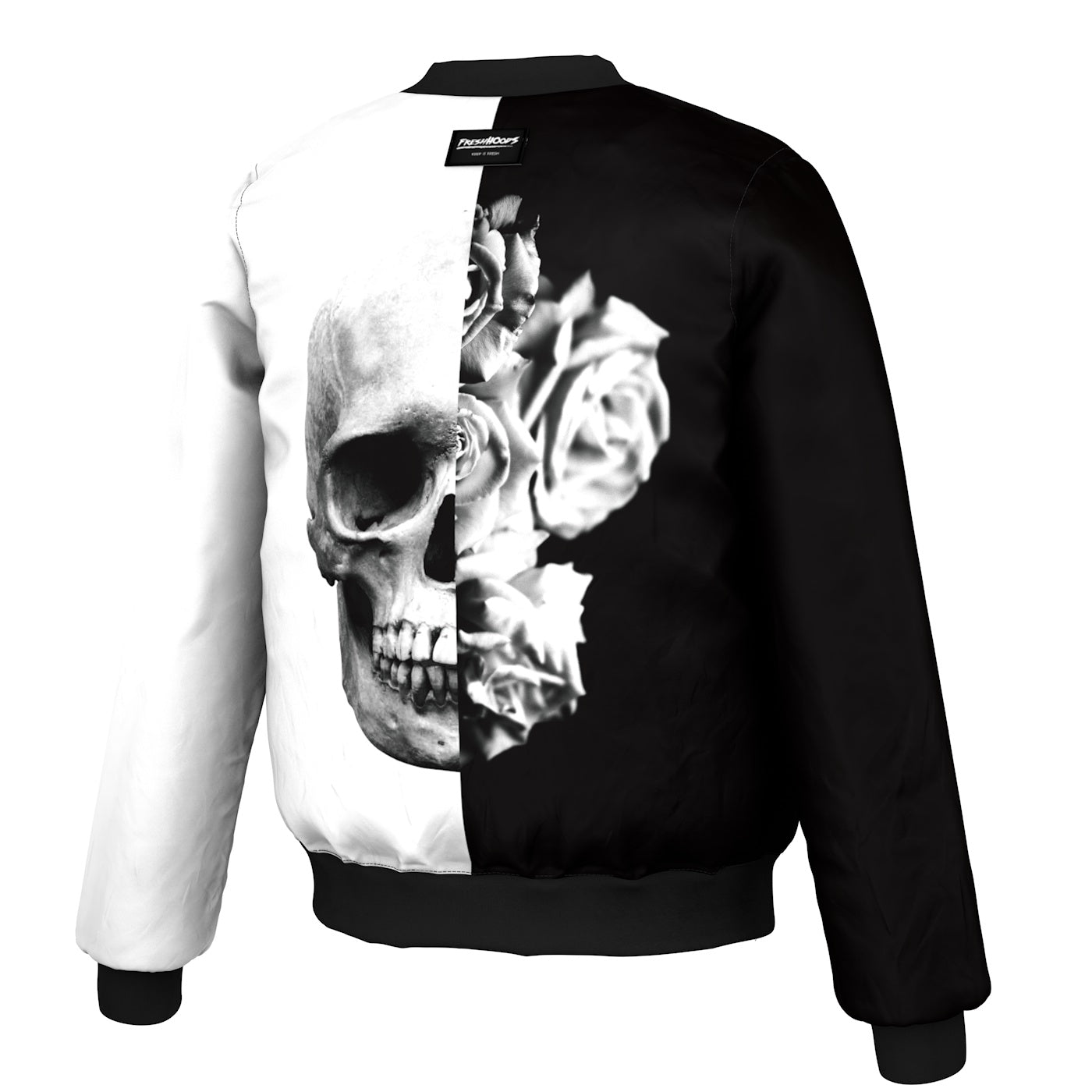 Black & White Skull Bomber Jacket