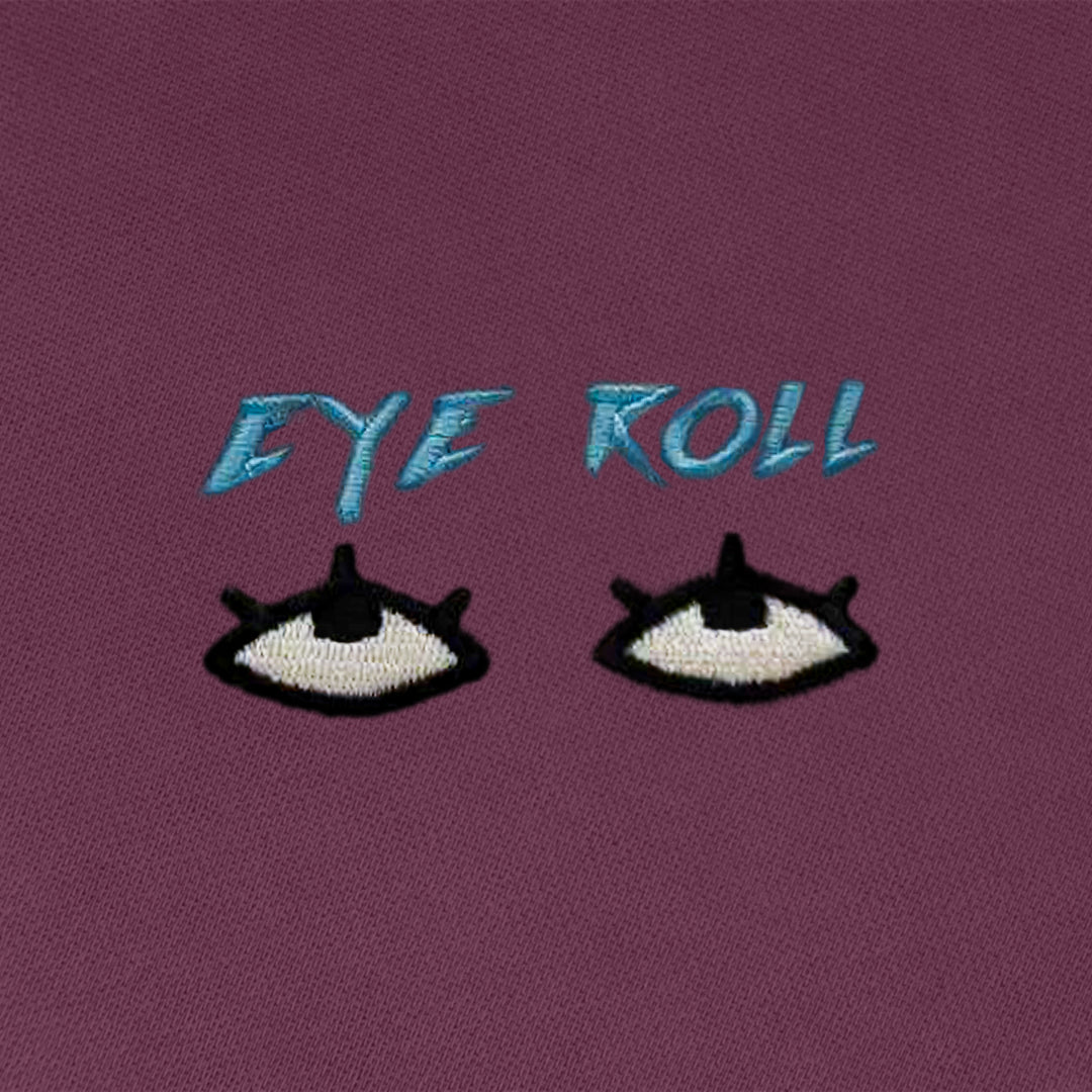 Eye Roll Embroidered Hoodie
